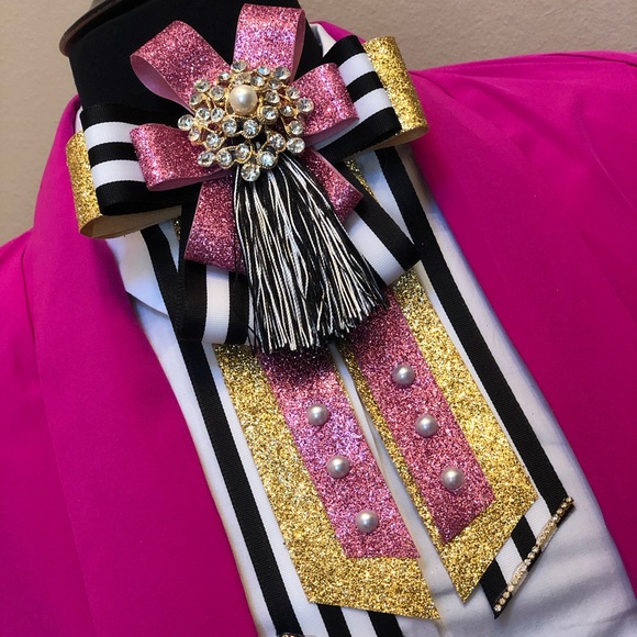 Custom Handcrafted Brooch Tassel Ladies Bow tie - Picture 1 of 1